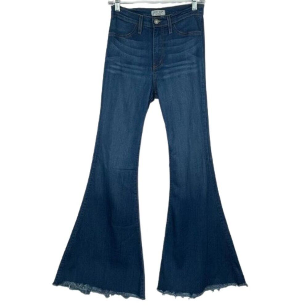 Judy Blue High Rise Super Flare denim jeans women's size 7/28 style # 8396
